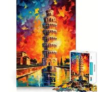 The Tower of Pisa 1000 Teenager Pieces Jigsaw Puzzle Mind Exercise Toy Bonding Time Precision Cut Art Collection Piece (38x52cm)