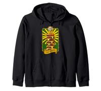 The Tower Tarot Card Burger Lover Astrology Zip Hoodie