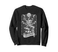 The Tower Tarot Card Dollar Money Dark Astrology Sweatshirt