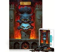 The Tower Tarot Card Jigsaw Puzzles 1000 Pieces for Teenagers Think Game Peaceful Time Quality Edge Perfect Present (38x26cm)