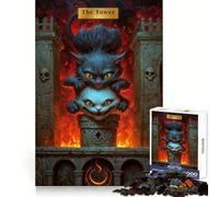 The Tower Tarot Card Jigsaw Puzzles for Teenagers 1000 Piece Raise Memory Leisure Time Clean Edge Lovely Present (38x52cm)