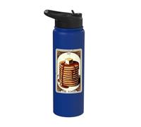 The Tower Tarot Card Pancake Tower Funny Pancake Stainless Steel Insulated Water Bottle