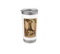 The Tower Tarot Card Scrapbook Design Stainless Steel Insulated Tumbler