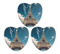 The Towering Iron Tower Car Air Freshener, 3 Pcs Love form Hanging Air Freshener Cards, Long Lasting Fragrance Scented Cards for Car, Home, Office White-style