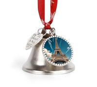 The Towering Iron Tower Christmas Bells Ornaments, Hanging Iron Jingles Decoration - Elegant Jingle Bell Ornament for Tree, Home, Festive Decor