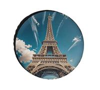 The Towering Iron Tower Spare Tire Cover, 24inch Oxford Wheel Protector Travel Accessories, Waterproof Dustproof Wheel Tire Covers for RV Jeep SUV Camper Truck