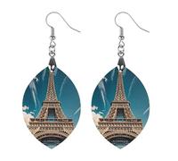 The Towering Iron Tower Wooden Earrings for Women, Vintage Elegant Wood Jewelry, Lightweight Earrings for Wedding, Party, Everyday Jewelry Gift, Circular, Wood, wood