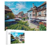 The Town of Colmar Illustrated Jigsaw Puzzle for Adults, 300 PCS