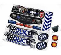 The Toy Restore Replacement Stickers Fits Little Tikes Cozy Coupe II Police Patrol Car Decals