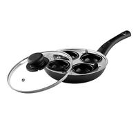 The Traditional Non-Stick Egg Poacher, 20cm, UK Made, Black (4 cup)