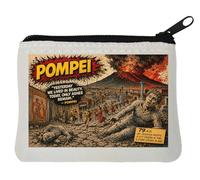 The Tragic Eruption of Pompeii Neoprene Coin Purse Pouch 10x11cm White