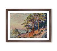 The Trail by Paul Signac Framed Print | A2 Walnut Framed Wall Art | Ready to Hang | Modern Nature Picture | Living Room Bedroom Lounge Office