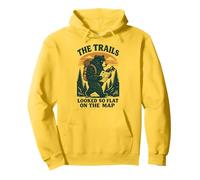 The Trails Looked So Flat On The Map Bear Pullover Hoodie