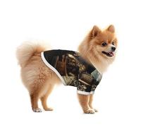 The Train is Running in a Medieval Tavern Mesh Dog Shirt - Lightweight & Breathable, Quick Dry Stretchy Pet T-Shirt Vest for Small Dogs