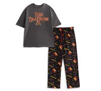 The Traitors Mens Black Logo Short Sleeve Long Leg Pyjama Set - X-Large