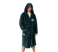 The Traitors Unisex Dark Green Logo Hooded Bathrobe | Cosy Fleece | Long Sleeve with Tie Closure | Perfect for Lounging & Bathrobe Use | TV Series Merchandise Merch - X-Large