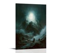 The Transfiguration Atop A Glowing Mountain, with Christ Radiant in White And Disciples Shielding Their Eyes in Awe. Contemporary Wall Mural - Decorative Hanging Poster Art 12x18inch(30x45cm)