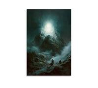 The Transfiguration Atop A Glowing Mountain, with Christ Radiant in White And Disciples Shielding Their Eyes in Awe. Contemporary Wall Mural - Decorative Hanging Poster Art 08x12inch(20x30cm)