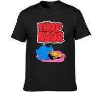 The Trap Door Men's T-Shirt Unisex Black Cotton Print Tee Shirts