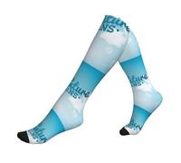 The Travel Adventure Begins Compression Socks Flight Socks Non-Slip Stockings For Maternity Diabetic Nursing Swollen Feet 1 Pair 50Cm