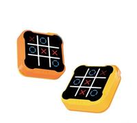 The travel friendly electronic handheld puzzle device, perfect for family bonding while enhancing strategic skills (yellow+orange )