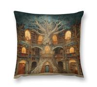 The Tree in Library Cozy Pillow Case Cover Plush