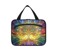 The Tree Life Colorful Hanging Makeup Travel Bag with Hook, Designer Expandable Hanging Toiletry Bag for Trip Essentials Backpacking bolsas de maquillaje para Mujer L