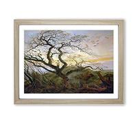 The Tree Of Crows By Caspar David Friedrich Framed Wall Art Print A2 Oak
