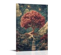 The Tree of Life Blooming in Eden’s Center, Its Leaves Whispering Secrets of Eternity As Rivers Wind through Paradise. Contemporary Wall Mural - Decorative Hanging Poster Art 20x30inch(50x75cm)