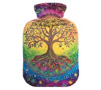 The Tree of Life Colorful hot Bottle Water Bag with Soft Cover, 2L Warm Compress for Arthritis, Arthritis, Arthritis