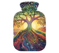 The Tree of Life Colorful hot Bottle Water Bag with Soft Cover, 2L Warmer Bag for (Scenario), (Scenario), (Scenario)