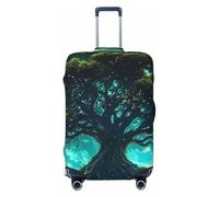 The Tree of Life Has Celestial and Natural Scenes Elastic Travel Luggage Cover Suitcase Protector, Print Suitcase Baggage Cover Anti-Scratch