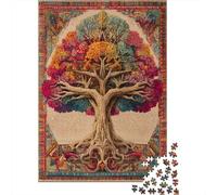 The Tree of Life Is Bright And Vibrant in Color 38x26cm/1000pcs Erwachsenenpuzzle - Erwachsenenpuzzle DIY-Puzzlespielzeug