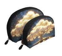 The Tree of Life is Luminous Printed Makeup Bags 2-Piece Portable Shell Travel Toiletry Bag