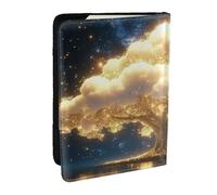 The Tree of Life is Luminous Printed Passport Holder,Travel Pu Leather Passport Cover Case Organiser for Men Women,6.5 Inch