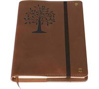 The Tree Of Life,Real Leather Refillable Writing Journal,Elastic Strap,200 Lined Pages, 6x8.5 Inches,Diary, Leather Notebook, Daily Journal For Women or Leather Journal For Men,The Amazing Office