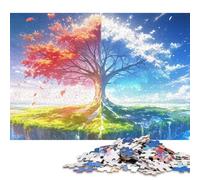 The Tree Of Life Wooden Jigsaw Puzzle for Adults Fun 500 Pieces Home Decoration Education Game Toy Intellectual Game Stress Relief Toy Premium & Durable 500pcs (52x38cm)