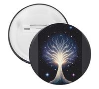 The Tree of Psychic Life Badge Metal Round Pins, Lightweight Brooch for Backpack, Fashion Button Pins Badge for Shirts, Jackets, Shawl Coat, Unisex, 20PCS, Tinplate, metal round pins