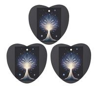 The Tree of Psychic Life Car Air Freshener, 3 Pcs Love form Hanging Air Freshener Cards, Long Lasting Fragrance Scented Cards for Car, Home, Office White-style