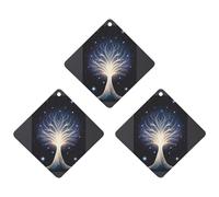 The Tree of Psychic Life Car Air Freshener, 3 Pcs Rhombus Hanging Air Freshener Cards, Long Lasting Fragrance Scented Cards for Car, Home, Office Black-style