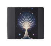 The Tree of Psychic Life Wallet Elegant Leather Wallets with ID Window & 2 Card Slots, Slim Bifold Wallet for Men Women