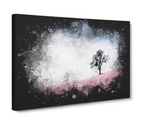 The Tree Swing Paint Splash Canvas Print | Gallery Wrapped 30mm Frame Wall Art | 20x14 inches | Ready to Hang | Modern Landscape Picture | Living Room Bedroom Lounge Office