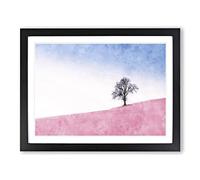 The Tree Swing Painting Modern Art Framed Print | A4 Black Framed Wall Art | Ready to Hang | Modern Floral Picture | Living Room Bedroom Lounge Office