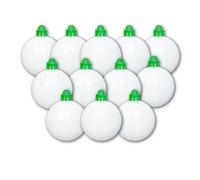 The Treemendous Ornament Decorator Christmas Tree Decorating 12 Count Refill Kit - Blank White Ball Ornaments for DIY Craft Activities, Compatible with Treemendous Tree and Gift Box Ornament Decorator