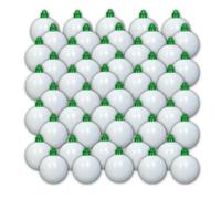 The Treemendous Ornament Decorator Treemendous Christmas Tree Ornament Decorating Refill Kit - Blank White Ball Ornaments Compatible with Treemendous Tree and Gift Box Ornament Decorators (50 Pack)