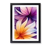 The Tremendous Flowers Framed Print | A2 Black Framed Wall Art | Ready to Hang | Modern Floral Picture | Living Room Bedroom Lounge Office