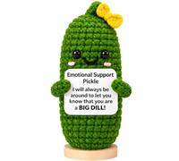 The trend collection Emotional Support pickle, home decor dolls. (Yellow Bow Emotional Support Pickle)