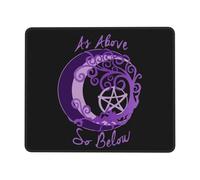 The Triple Moon Goddess Wiccan Pentagram Mouse Pad Non-Slip Rubber Base Mouse Mat Durable Desk Mat For Office Pc Home 25X30Cm