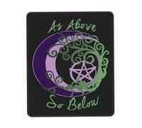 The Triple Moon Goddess Wiccan Pentagram Mouse Pad With Stitched Edges Desk Mat Portable Mousepad For Computer Travel Home 25X30Cm