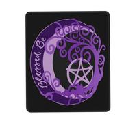 The Triple Moon Goddess Wiccan Pentagram Mousemat Washable Mouse Mat With Stitched Edges Mouse Pad For Home Computer Studying 25X30Cm